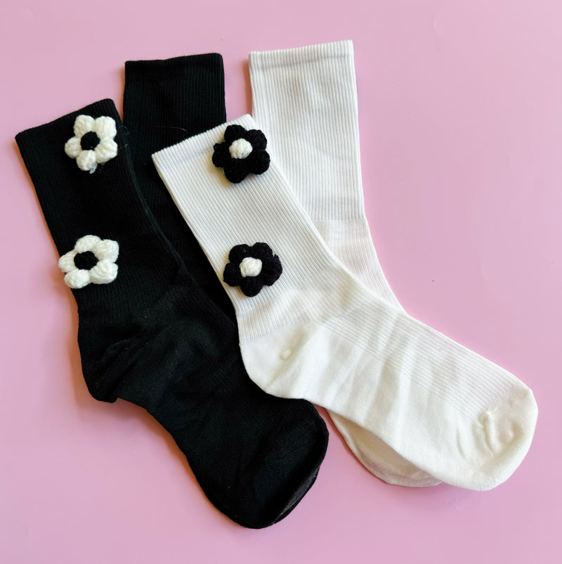 Puffy Daisy - Chaussettes à ornements - Lot de 2