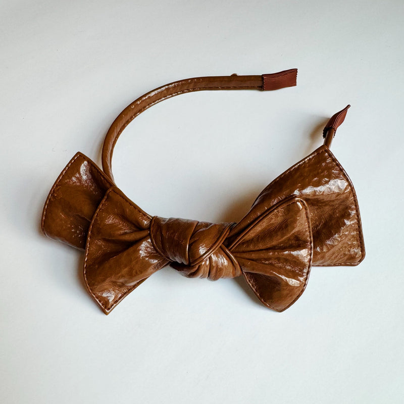 Patent Double Bow Headband