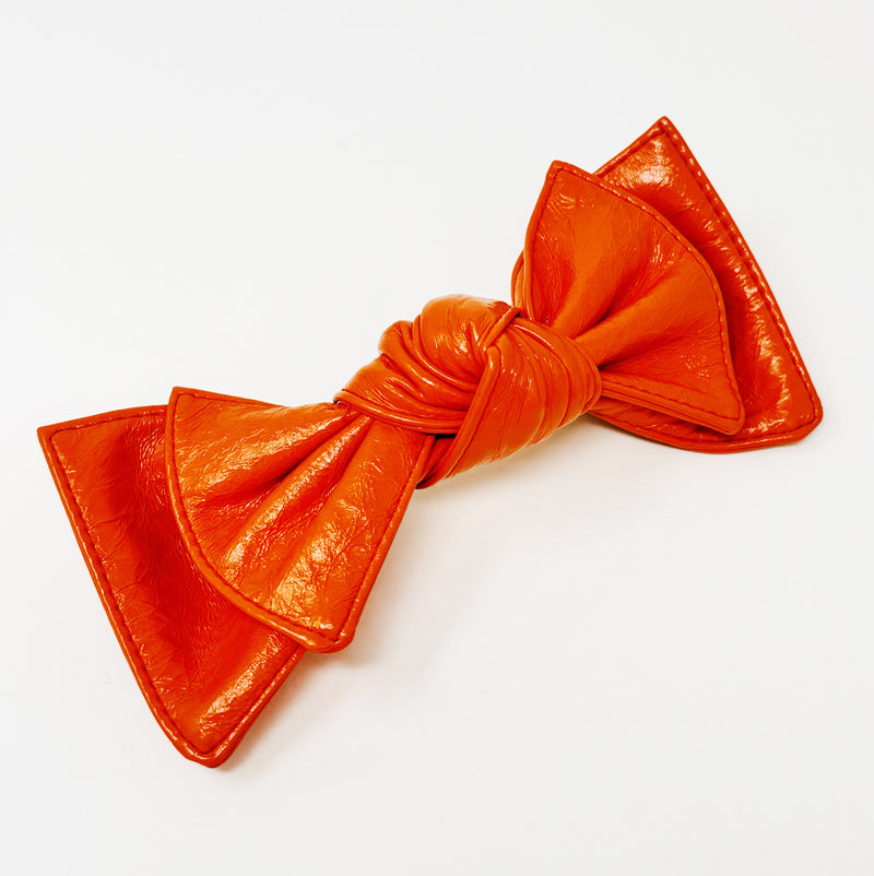 Patent Double Bow Hair Clip