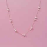 Lovely Lady Dainty Pearl Necklace