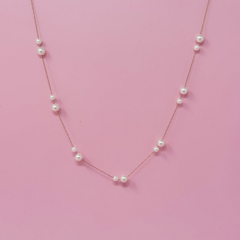 Lovely Lady Dainty Pearl Necklace