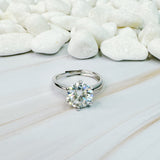 Firing Solitaire Moissanite Ring