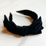 Structured Velvet Bow Headband