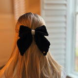 Lovely Tweed Bow Hair Clip