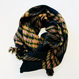 Braided Fringe Plaid Scarf