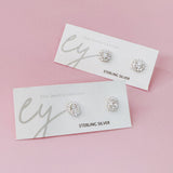 Flower Shape Moissanite Stud Earrings