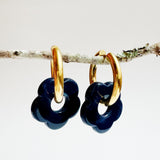 Boucles d'oreilles créoles dorées Dangle Daisy