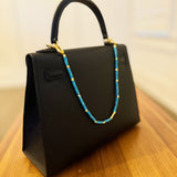 Turquoise Golden Edge Bag Charm