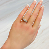 Three Stones Moissanite Ring