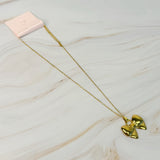 Puffy Bow Pendant Necklace