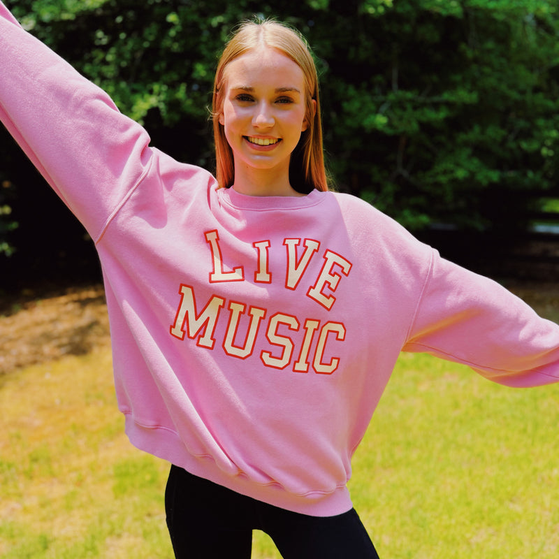 Live Music Lover Oversized Sweatshirt