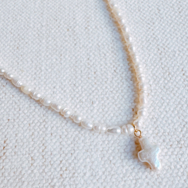 Genuine-Freshwater-Pearl-Cross-Necklace