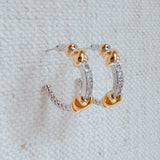 Hailey Two Tone Hoop Earrings