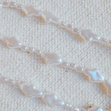 Luminous Pearl Cross Necklace