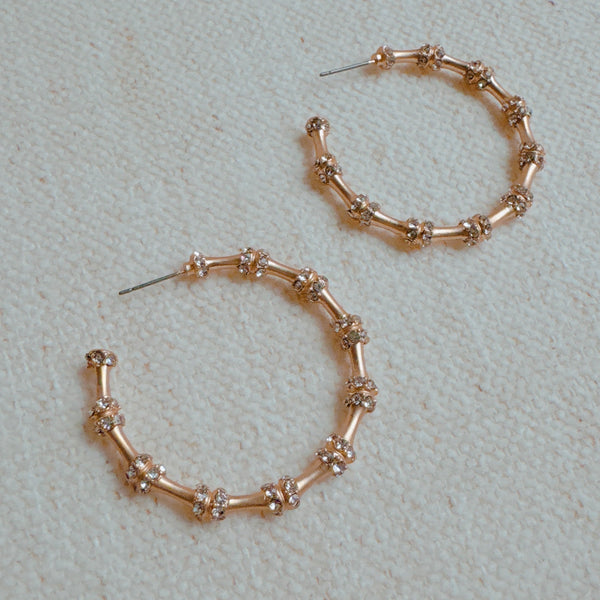 Hey Glam Bamboo Hoop Earrings