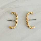 Chain C Shape Post Earrings
