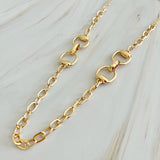 Double Equestrian Chain Necklace