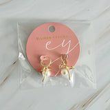 Bowed With Pearl Drop Earrings