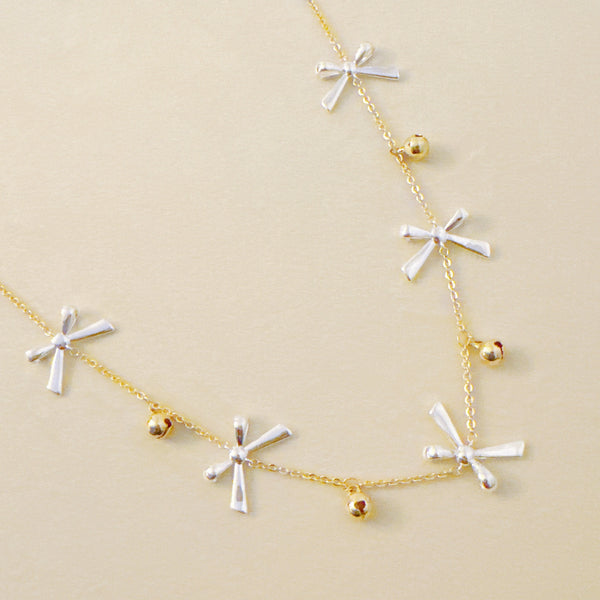 Bows And Bells Festive Necklace