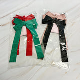 Doubled Frill Bow Hair Clip Set Of 2