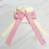 Doubled Frill Bow Hair Clip Set Of 2