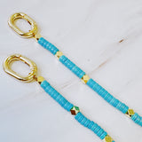 Turquoise Golden Edge Bag Charm