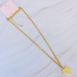 Lovely Big Heart Chain Necklace