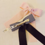 Precious Scallop Edged Bow Hair Clip Set Of 2