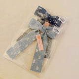 Distressed Jean With Sequin Bow Hair Clip