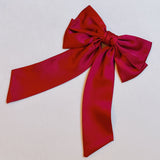 Doubled Satin Bow Hair Clip