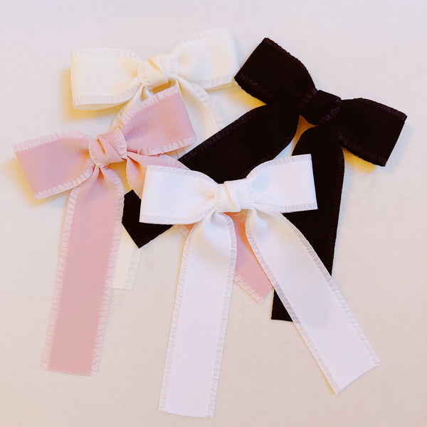 Lovely Edges Bow Hair Clip Set Of 2