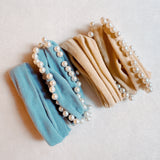 Pearl Embellished Hair Tie Set of 4