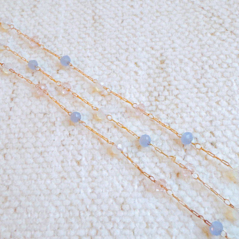 Pastel Water Drop Chain Necklace