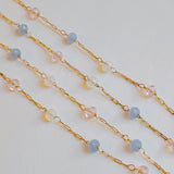 Pastel Water Drop Chain Necklace