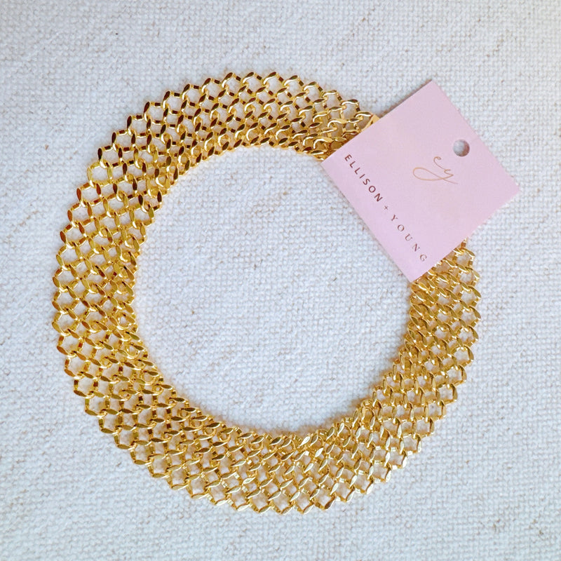 Lux Lattice Chain Choker Necklace