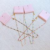 Color Pop Enamel Chain Necklace