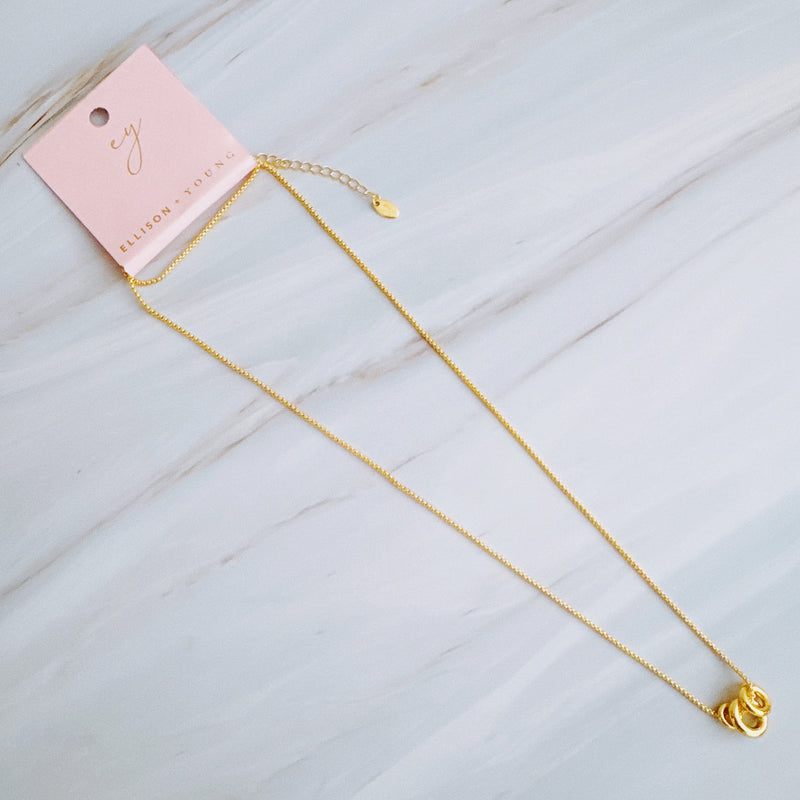 Trio Oval Pendant Necklace