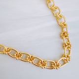 Golden Bloom Bubble Link Necklace