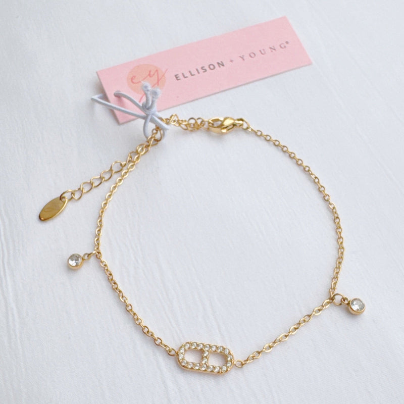 Jewel Drop Dainty Anklet