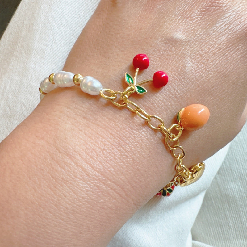 Juicy Fresh Fruit Charms Bracelet