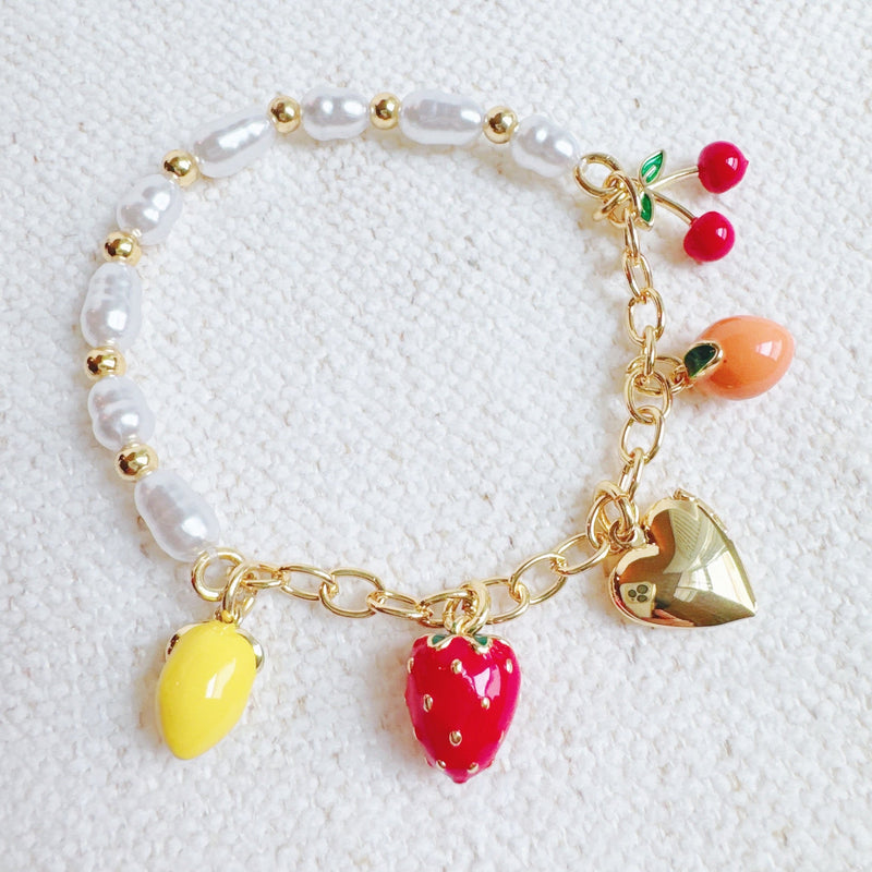 Juicy Fresh Fruit Charms Bracelet