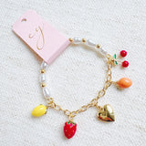 Juicy Fresh Fruit Charms Bracelet