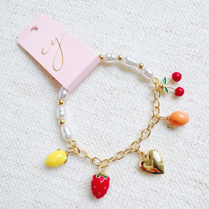 Juicy Fresh Fruit Charms Bracelet