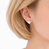 Molten Oval Spark Stud Earrings