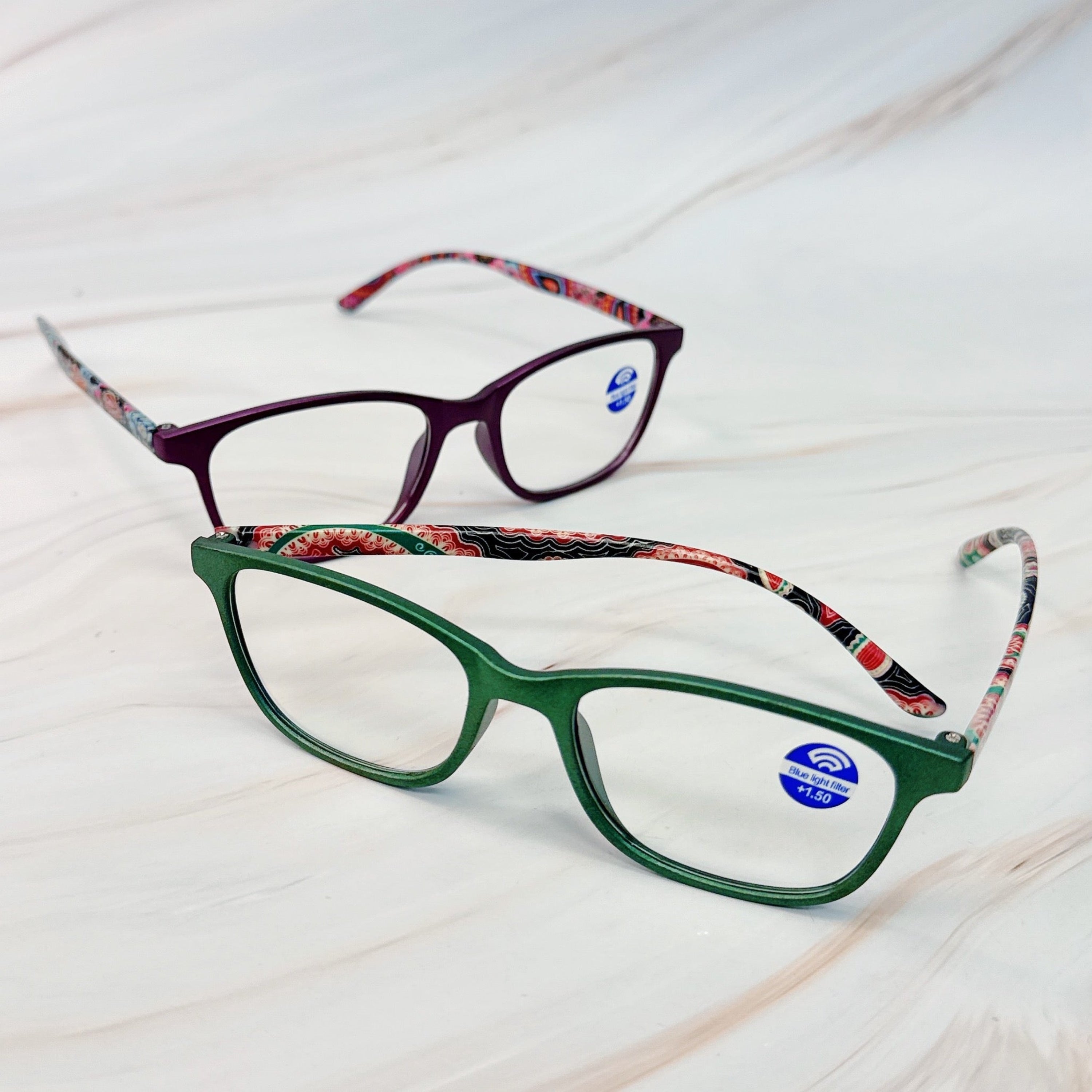 Paisley In Color Blue Light Reading Glasses – Ellisonyoung.com