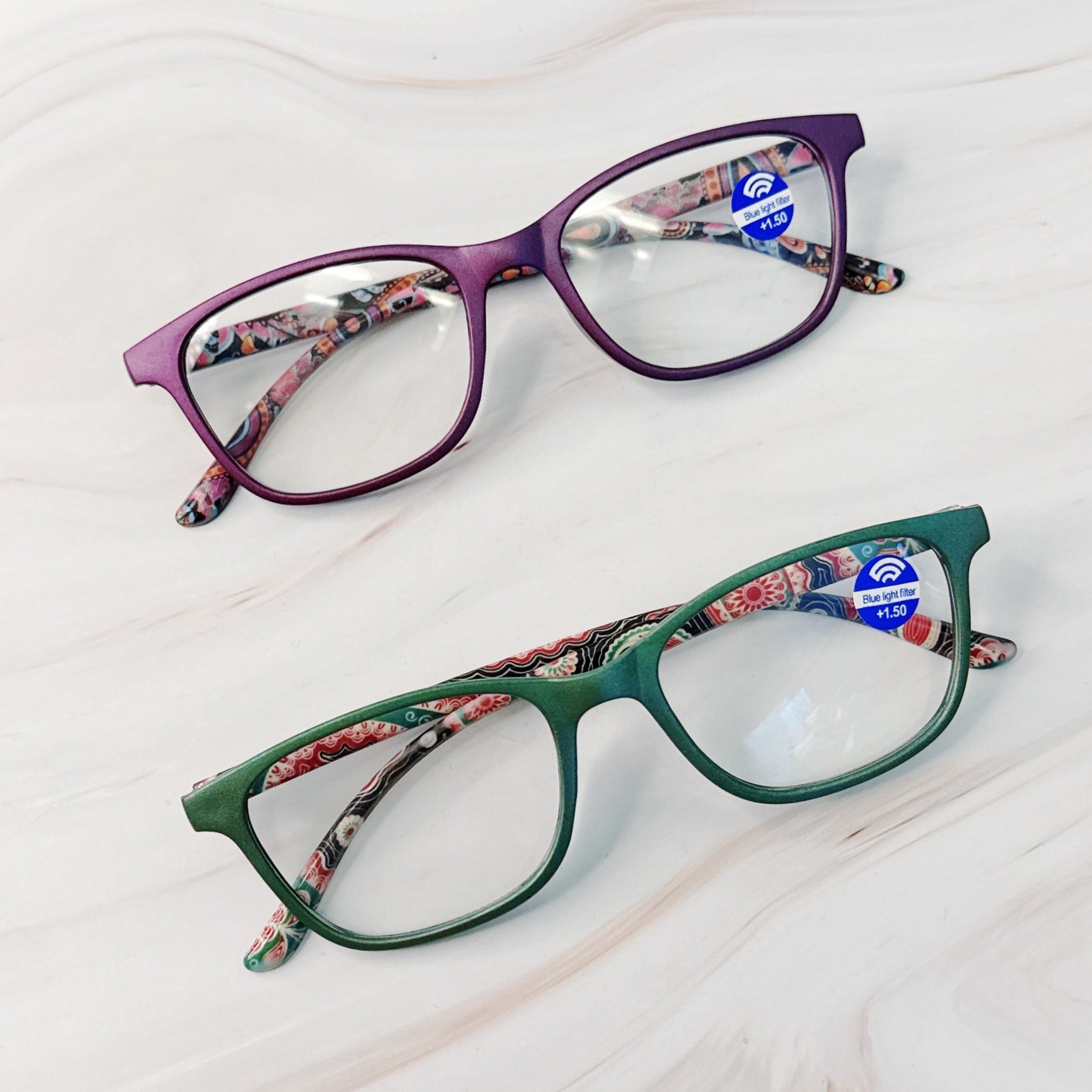 Paisley In Color Blue Light Reading Glasses – Ellisonyoung.com