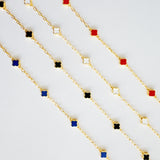 Delicate gold bracelet featuring a petite clover charm on a single fine chain. The minimalist design adds a touch of everyday elegance with its subtle shine and timeless silhouette, perfect for layering or wearing solo.