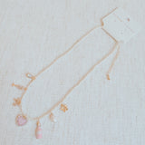 Pink Wink Celebration Multi Charm Necklace