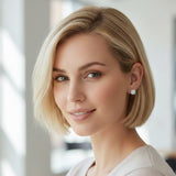 Set of two hexagon-shaped scarf magnetic brooch pins or earrings with a modern, abstract design. Each brooch features a sleek finish and sculptural angles, offering a stylish and functional accent for securing scarves or accessorizing garments.