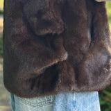Close-up-side-gather-Real-Feel-Faux-Mink-Vest-Hooded-And-Effortless-Expresso-Mink